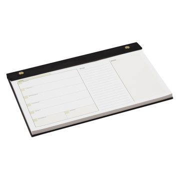 Undated Weekly Pad Leather Planner - 7" x 11"